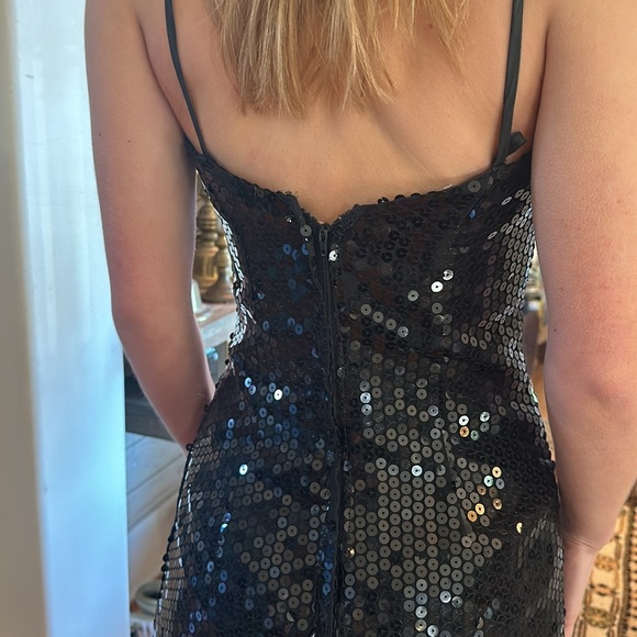90s vintage sequin mini party formal dress - Picture 6 of 9